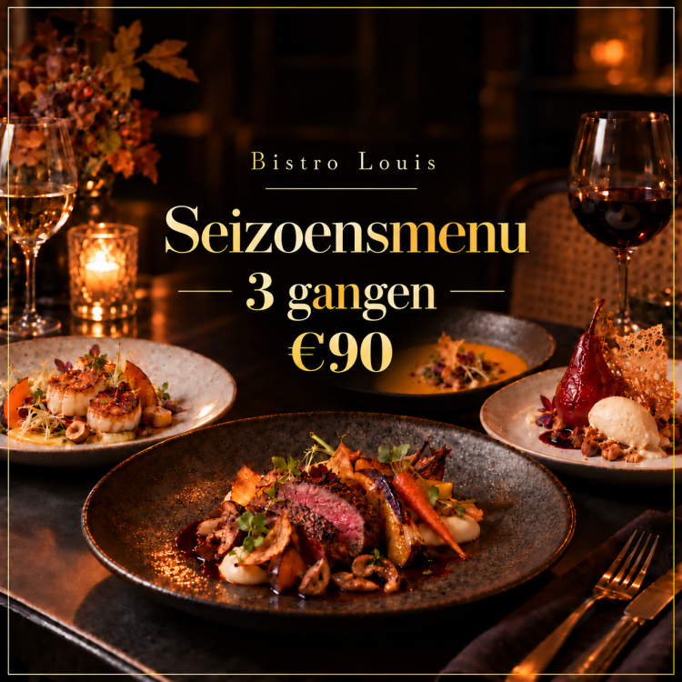 3-gangen seizoensmenu met amuses voor 2 personen (geldig op donderdag)